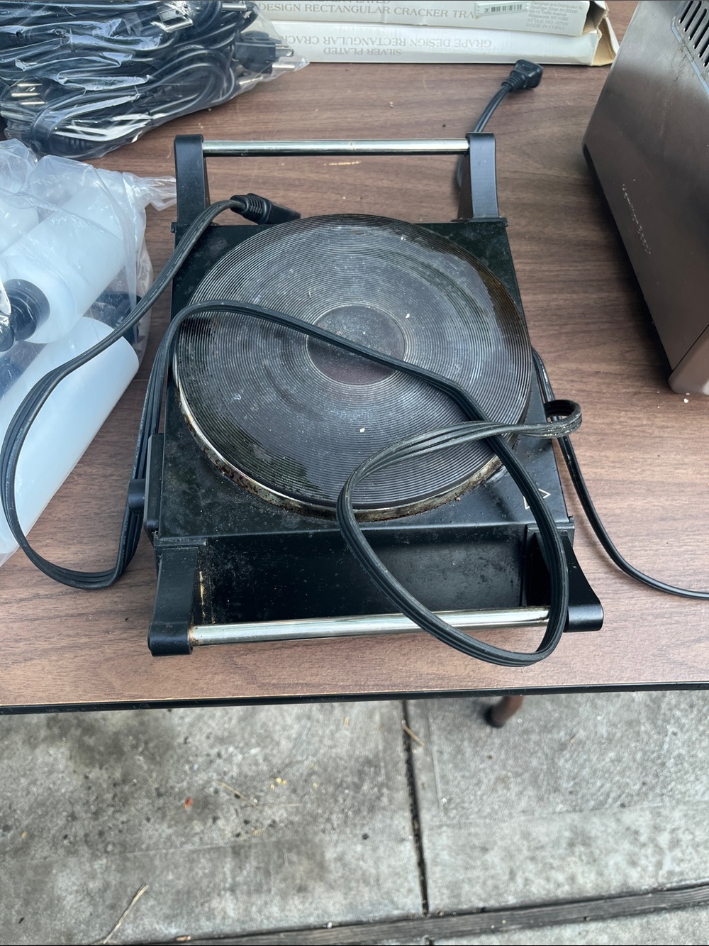 Single Electric Hot Plate Burner - Black